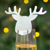 silver-christmas-reindeer-drink-toppers-x-10-festive-party|LLWWSRDDT|Luck and Luck|2